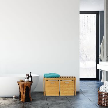 Лавка Relaxdays з місцем для зберігання, бамбук