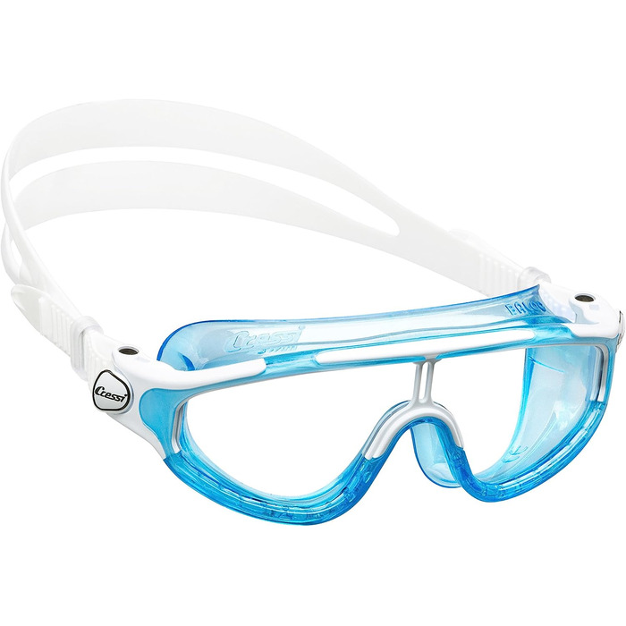 Окуляри для плавання преміум-класу Cressi Baloo для дітей окуляри для плавання преміум-класу Baloo для маленьких дівчаток (Синій / Білий)