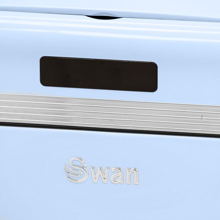 Відро для сміття Swan Retro з датчиком руху, 45 л, метал, блакитне, інноваційний контейнер для сортування сміття, великий об'єм, вінтажний дизайн