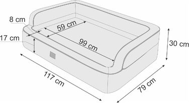 Ліжко для собак PillowPrim, ліжко для кішки, знімний чохол, кошик для собак, подушка для собаки, бежевий, XL 96x62 см