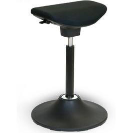 Крісло-трансформер VERSEE V1703 з тканини, чорне: регульована висота, поворотне, для офісу та дому