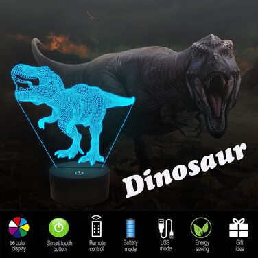 Нічник 3D у вигляді динозавра FULLOSUN T Rex