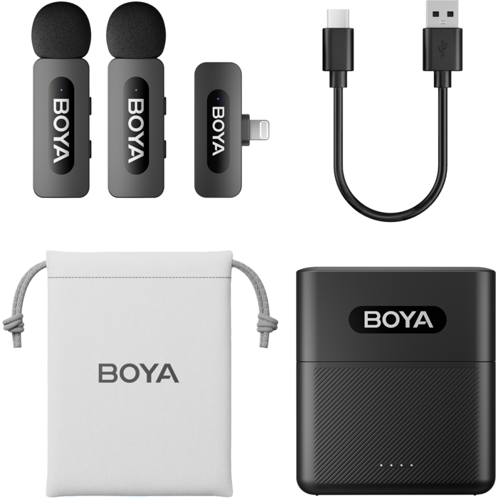 Бездротовий петличний мікрофон BOYA BY-V3 Lightning Black