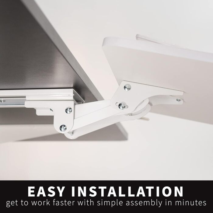 Підставка для клавіатури та миші VIVO, регульована, під стіл, біла (MOUNT-KB03W)