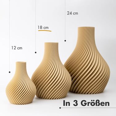 NATUMO Ваза 'Bulba' – сучасна ваза для квітів з міцного пластику, декор, білий (18 см)