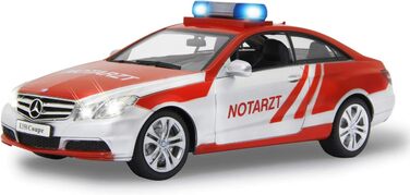 Модель Mercedes-Benz E350 Coupe 1:16 JAMARA 410023, 2.4GHz, срібно-червоний, зі звуковими та світловими ефектами (сирена, сигналізація, блимання)