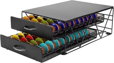 Тримач для капсул Nespresso Vertuo: органайзер для 80 капсул, металева висувна шухляда для кухні та офісу