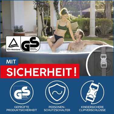 Надувний спа-басейн з гідромасажем Bestway LAY-Z-SPA XXL Mauritius AirJet з Wi-Fi, овальний, 270 x 180 x 71 см