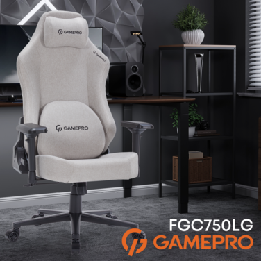 Крісло ігрове GamePro FGC750LG Fabric Light Gray