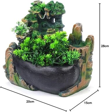 Кімнатний фонтан Zimmerbrunnen з підсвіткою 20x15x28 см – для релаксації та зволоження повітря