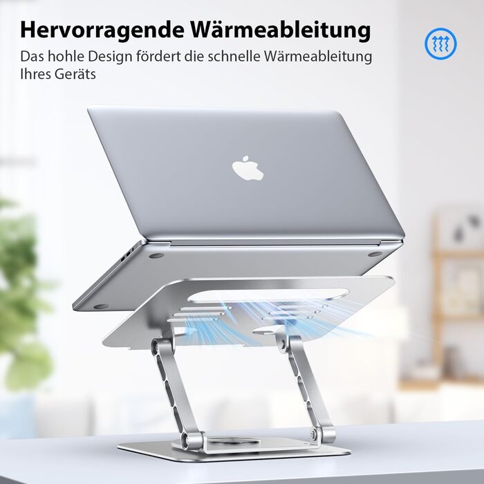 Підставка для ноутбука CreaDream: регульована, 360° обертання, для 10-17