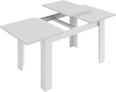 Розсувний обідній стіл Habitdesign Kendra, білий та канадський дуб, 140–190 x 78 x 90 см