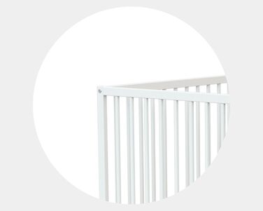 Дитяче ліжко Webaby з натурального буку 60x120 см, збірне, з регульованим дном та бортиками | Від народження | Комфортний сон