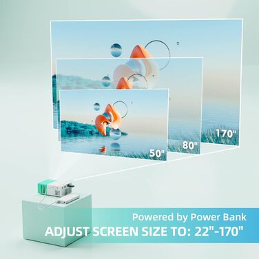 Портативний проєктор Mini Beamer YG300Plus: LED Pico проєктор для дому та на вулицю з HDMI, USB, Type-C та пультом дистанційного керування