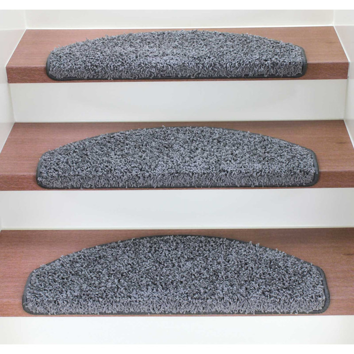 Ступінчасті килимки для сходів Kettelservice-Metzker Shaggy, набір 15 шт. (кремовий)