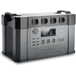 Портативна електростанція ALLPOWERS 2400W (4000W пік) з MPPT сонячною панеллю, 1451Wh, для кемпінгу, RV, дому, резервного живлення