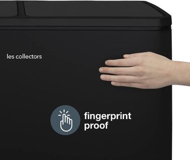 Сміттєвий бак Les Collectionneurs Sensor №1012, 69л, 3 відсіки (47+11+11л), автоматичне відкривання, інфрачервоний датчик, тиха кришка, дизайн (чорний)