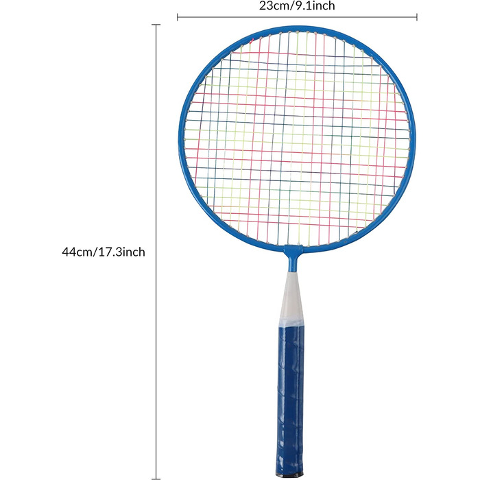 Дитячий набір для бадмінтону, 1 пара ракеток для бадмінтону, легка дитяча ракетка для бадмінтону з 2 ракетками для бадмінтону, 4 воланами, 1 губчастий м'яч для спортивних ігор в приміщенні і на відкритому повітрі (в комплекті з сумкою для перенесення) син