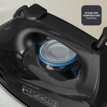 Праска Black+Decker BXIR2606E: 2600W, керамічна підошва, вертикальне прасування, антикальк, 170 г/хв