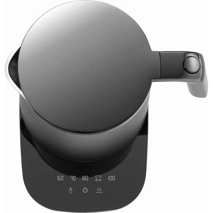 Електричний чайник ZWILLING Enfinigy Pro з регулюванням температури, фільтром від накипу, функцією підтримання тепла, бездротовий, 1850 Вт, 1,5 л, чорний