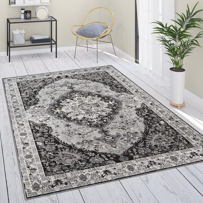 Килим Paco Home Вінтажний бордюр Oriental Mandala, 80x300 см, Чорний 6