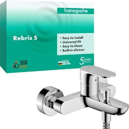 Змішувач для ванни Hansgrohe Rebris S накладний, для 2 споживачів, хром, довжина виливу 17,3 см