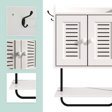 Підвісна поличка Relaxdays з тримачем для рушників