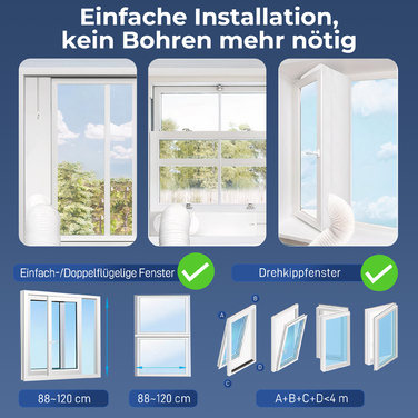 Мобільний кондиціонер 12000 BTU: охолодження, осушення, вентиляція, нічний режим, WiFi та голосове керування