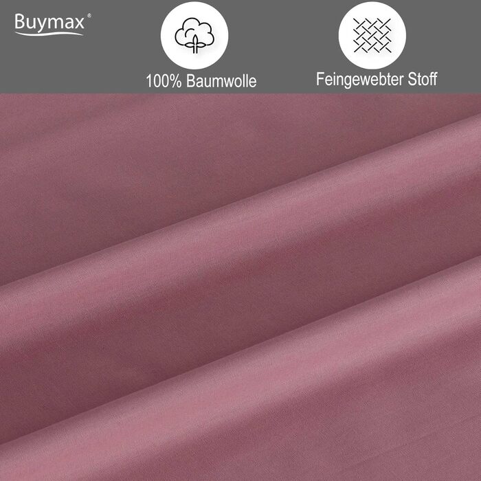 Комплект постільної білизни BUYMAX 200x220 см, 100 бавовна, 3 шт. и, Dusty Pink/Anthracite Grey, OEKO-TEX