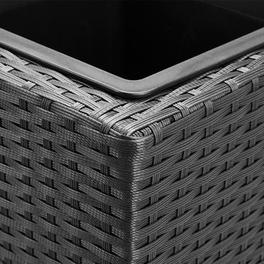 Горщик для квітів з поліротанга чорний 83x30,5x60см
