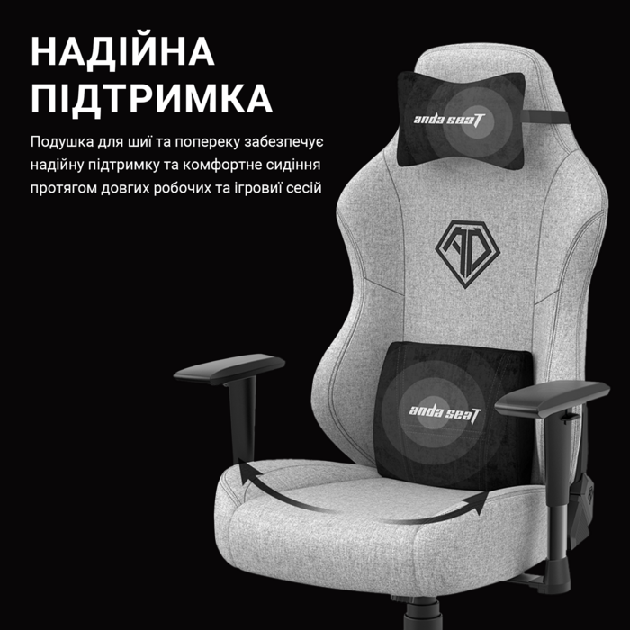 Крісло ігрове Anda Seat Phantom 3 Black/Black Size L