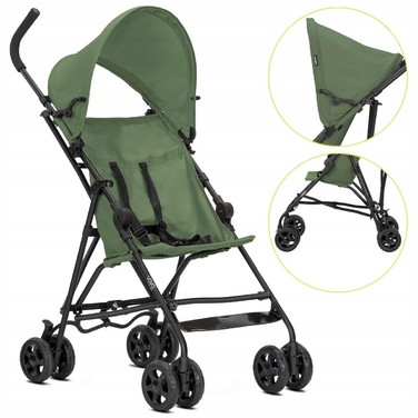 Дитячий візок-парасолька Lorelli VAYA Green: легкий прогулянковий візок до 22 кг, вага 4 кг