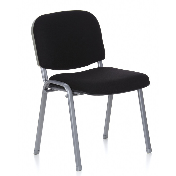 Крісло для відвідувачів / Конференційне крісло / Комплект з 4 крісел XT 600 срібного / чорного кольору hjh OFFICE