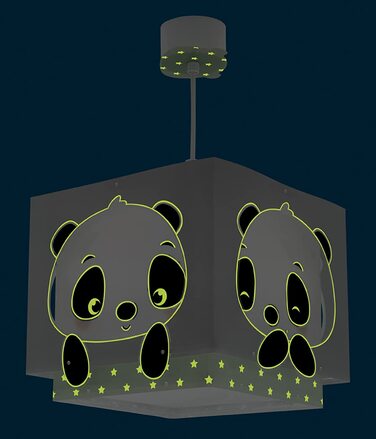Дитячий стельовий світильник із зображенням панд