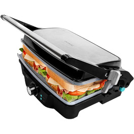 Електричний гриль Cecotec Rock'nGrill 1500 Stone Ceramic Mix&Grill, 1500 Вт, керамічне покриття, 180 градусів, з піддоном для жиру