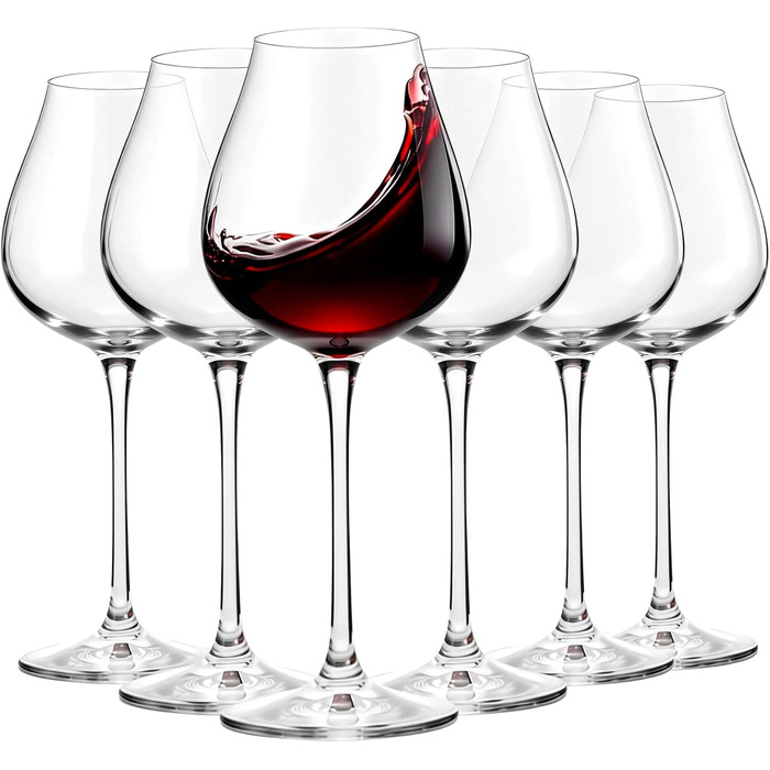 Набір келихів для вина PROST! 6 шт. 491 мл, без свинцю, для червоного та білого вина, 496 мл (набір 6 шт.)