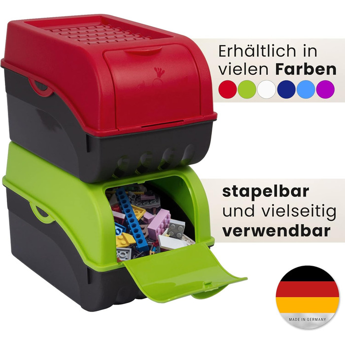 ARTECSIS Коробка для зберігання картоплі, білий колір, набір 2 шт. з кришкою, для 4 кг, з наліпками