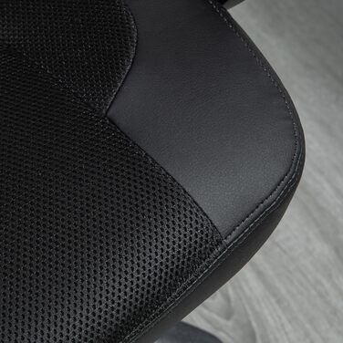 Офісне крісло HOMCOM Масажне крісло Функція масажу з 6 точками вібрації Ергономічне ігрове крісло з функцією нагрівання Штучна шкіра синій 68 x 69 x 108-117см (чорний)