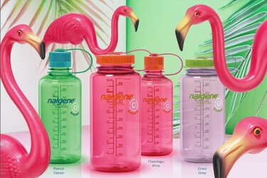 Пляшка для води Nalgene Sustain Tritan без вмісту бісфенолу А, виготовлена з 50 пластикових відходів, об'ємом 900 мл, з широкою шийкою (32 Унції, Зелений папуга)