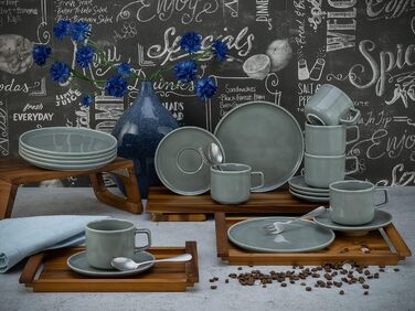 Набір посуду Chef Collection Комбінований набір із 30 предметів (кавовий набір із 18 предметів, сірий), 16738