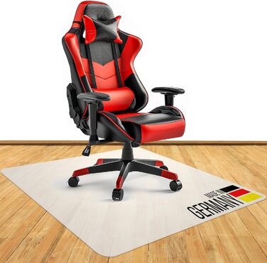 Килимок під офісний стілець Roxus® - захист для підлоги (118x118 см, молочний колір) - підходить для паркету, ламінату, килима, плитки, твердих підлог - захист для ігрового столу