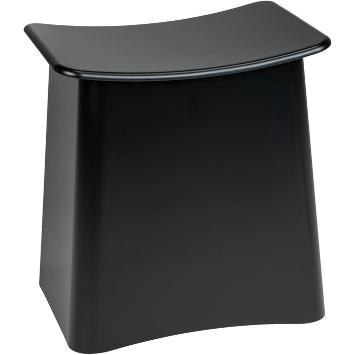 WENKO 2в1 табурет-кошик для білизни Wing білий - табурет для ванної кімнати з винімним мішком для білизни, об'єм 33 л, пластик (ABS), 45 x 48 x 33 см, білий, 48 x 33 x 45 см (чорний)