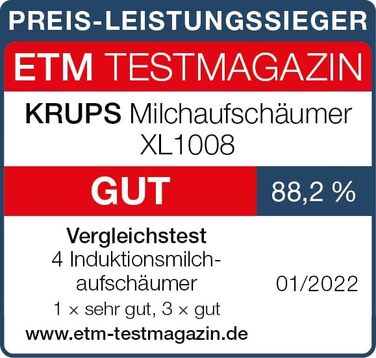 Електричний піноутворювач для молока Krups XL1008, чорний, об'єм до 150 мл