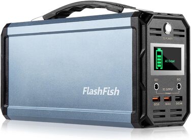 Електростанція FF FLASHFISH 300 Вт із сонячною панеллю 100 Вт/18 В, 222 Втгод, 60000 мАг, розетка, аварійне живлення (G300)