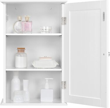 Шафа навісна Yaheetech з однією дверцятами, 35x21x55 см (білий)