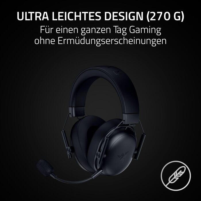 Razer BlackShark V3 X Hyperspeed: Бездротові ігрові навушники для ПК (280г, Bluetooth, мікрофон HyperClear, драйвер TriForce Titanium 50 мм)