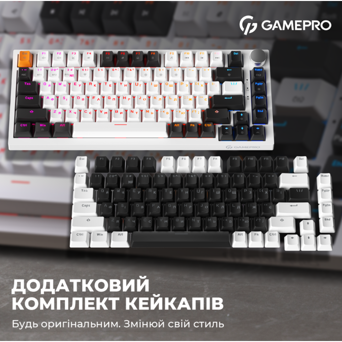 Дротова механічна клавіатура GamePro MK160W (Red) з Hot-Swap RGB White