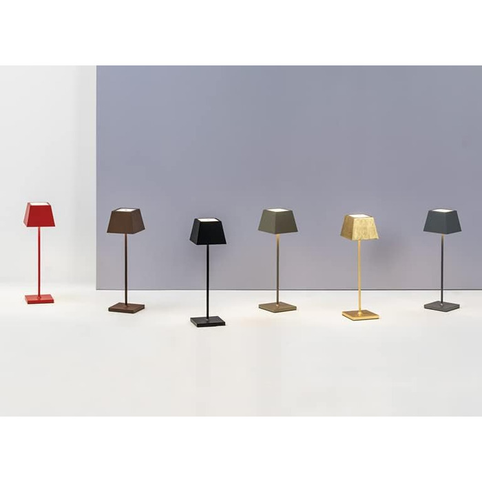 Лампа настільна LED ROSSINI ILLUMINAZIONE Siesta з USB, сенсорне управління, диммування, IP54, для внутрішнього та зовнішнього використання, 37 см, 2.2 Вт, тепле світло 2700K, 200 lm, 9 годин роботи (Corten)