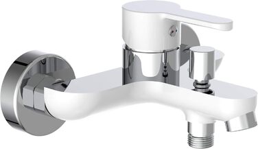 Змішувач для ванни DIZIANI DIZIANI, одноручний, з перемикачем душ/ванна, хром/білий