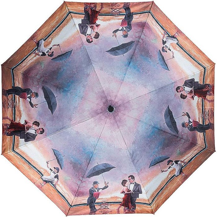 Парасолька VON LILIENFELD Кишенькова парасолька вітрозахисна Тео Майкл Данина поваги співаючому дворецькому Автоматичне світло Стабільне мистецтво